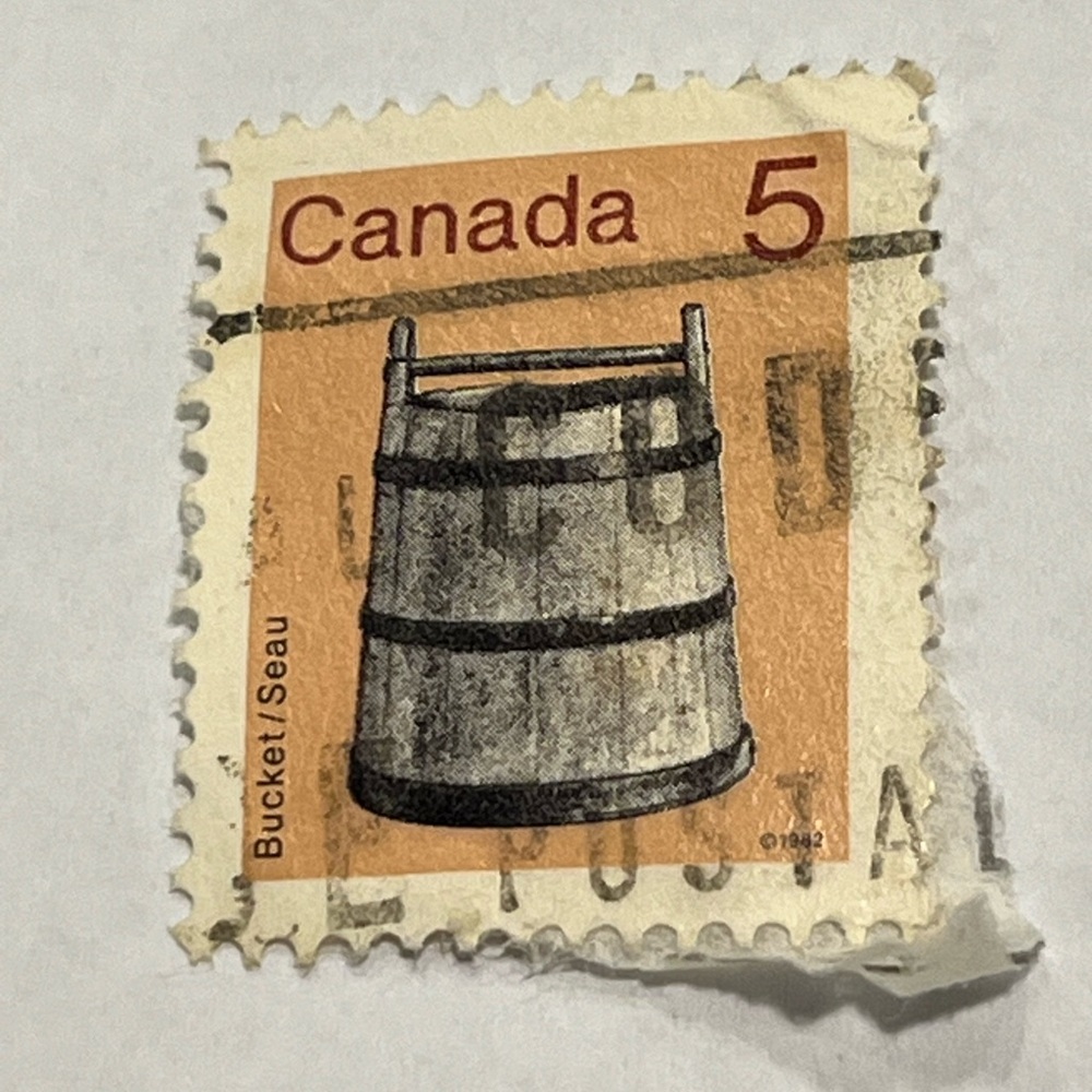 Vintage Old Canada 1982-87 Early Issue Bucket Stamp